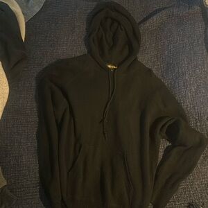 Black part cashmere super soft polo hoodie in XL.
